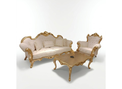 Sofa 3+3 Sitzer Chesterfield Luxus Sofa 2tlg. Sofagarnitur Klassisch Möbel Neu