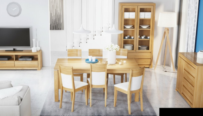 Esstisch Holz Tische Wohn Ess Zimmer Tisch Massivholz 200x90cm Esstische Massiv