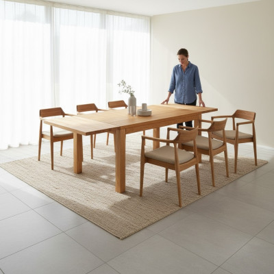 Tisch Esstisch Massive Möbel Esszimmer 140x90cm Echtes Holz Vollholz Neu Tische