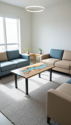 Couchtisch River Table Echtes Holz Flusstisch Dekorative Massiv Epoxidharz