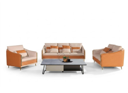 Designer-Sofa Sofa 3 Sitzer Modernes Sofa Wohnlandschaft Ledersofa