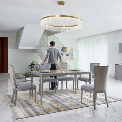Komplette Garnitur Esszimmer Stuhlgruppe Garnitur 6x Lehnstuhl Stühle