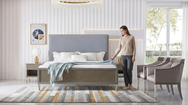 Luxus Bett Schlafzimmer Möbel 2x Nachttisch Set Betten dubai hotel möbel