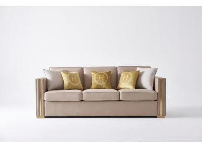 Dreisitzer Stoff Wohnzimmer Rosa Design Couchen Sofa Sofas Samt xxl