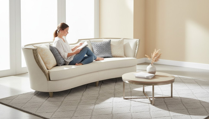 Luxus xxl Sofa Couch Polster 4Sitzer Polster Couchen Sofas Textil Designer