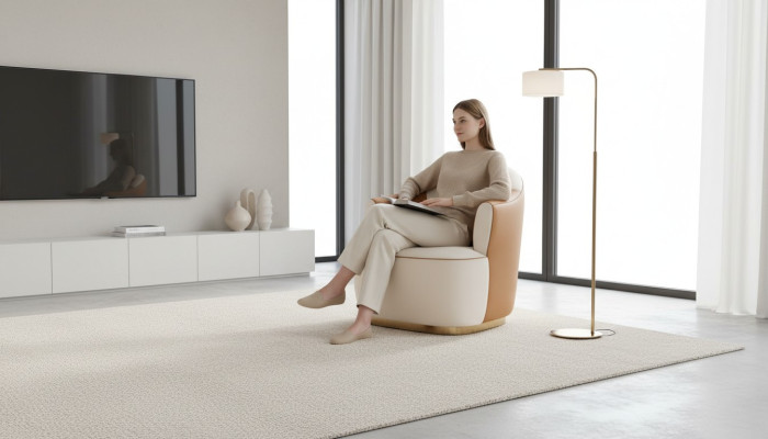 Einsitzer Polster Sitz Couchen Sessel 79 x 86.5 cm Couch Polster Designer Textil