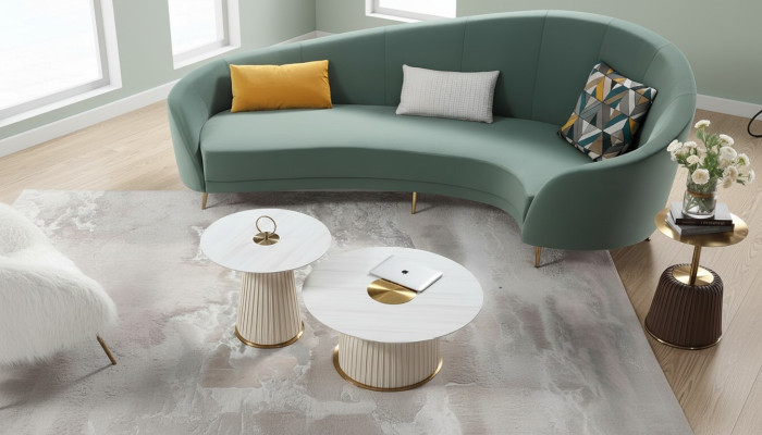 Rund Sofa Modernes Sofa Wohnlandschaft Zimmer Möbel Designersofa Rundes Ecksofa