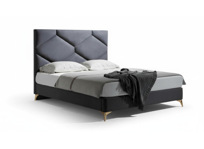 Schlafzimmer Set Bett + 2x Nachttische 3tlg. Nachttisch Möbel Luxus Hotel Samt