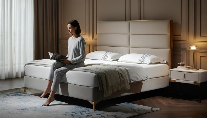 Bett Ehebett Design Luxus Luxur Polsterbett Designbett Textil Betten Doppelbett