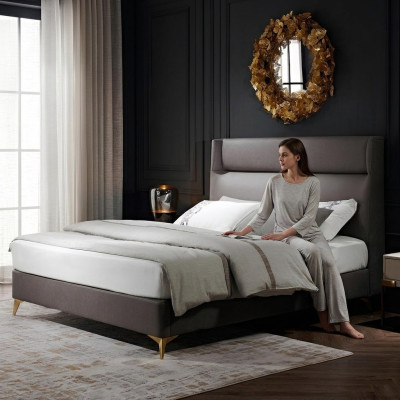 Bett Textil 2x Nachttisch 3 tlg. Schlafzimmer Set Möbel Modern Luxury Betten Neu