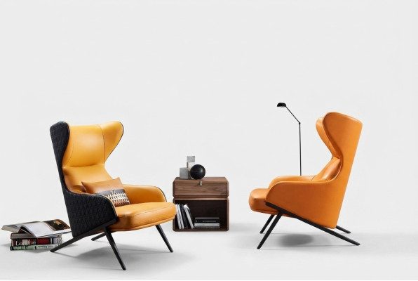 Sessel Design Schlagen Relax Lounge Club Einsitzer Polster Stoff Leder