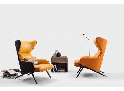 Sessel Design Schlagen Relax Lounge Club Einsitzer Polster Stoff Leder