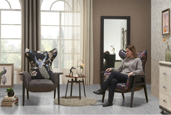 Sessel Design Schlagen Relax Club Lounge Einsitzer Polster Stoff Textil