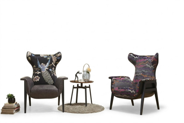 Sessel Design Schlagen Relax Club Lounge Einsitzer Polster Stoff Textil
