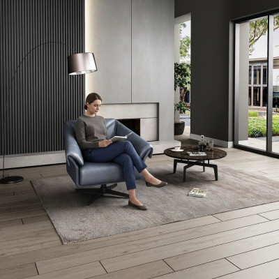 Sessel Design Luxus Relax Club Lounge Einsitzer Polster Stoff Leder