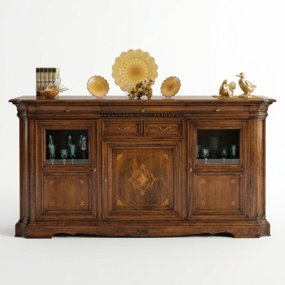 Anrichte Sideboard Kommode Schublade Vitrine Wohnzimmer Holz Buffetschrank Neu