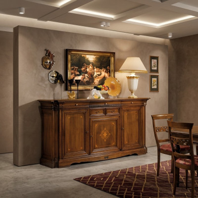 Anrichte Design Kommode Side Low Board Schrank Wohn Zimmer Regal Holz Schränke