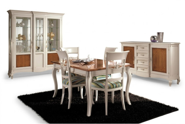 Tisch Möbel Esstisch Naturholz Retro Style Esszimmer Wohnzimmer Esstische Tische