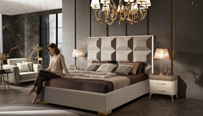 Bett Holz Doppel Schlafzimmer Betten Braun Bettrahmen Modern Doppelbett Möbel