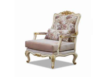 Luxus Möbel Design Sessel klassisches Design Thron Textil Wohnzimmer