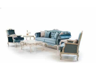 Luxus Sofagarnitur 311 Sitzer Couchtisch Sofa Sessel Stoff Couch 4tlg.