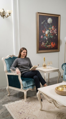 Sessel Sofas Sitz Stoff Wohnzimmer Textil Luxus Möbel Einsitzer Neu