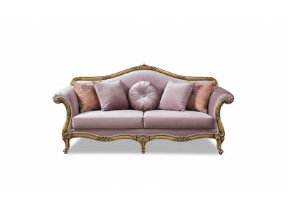 Sofa 3 Sitzer Lila Textil Sofas Couch Polster Luxus klassisch Dreisitzer