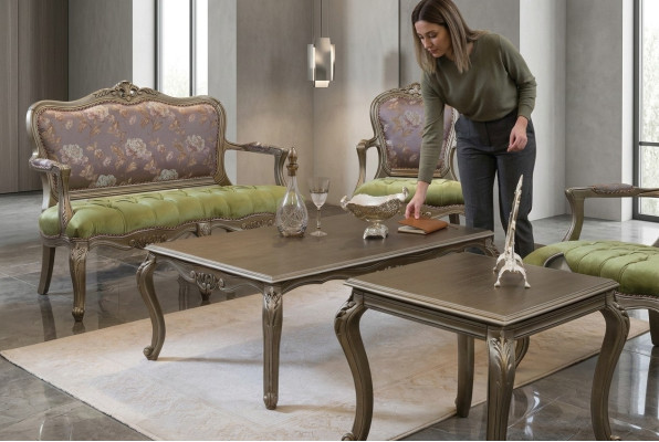 Couchtisch Beistelltisch Wohnzimmer Holz Tische Beistell Luxus Stil Tisch