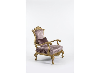 Sessel Einsitzer Luxus 1 Sitzer Polster Sitz Barock Textil Stoff Art déco
