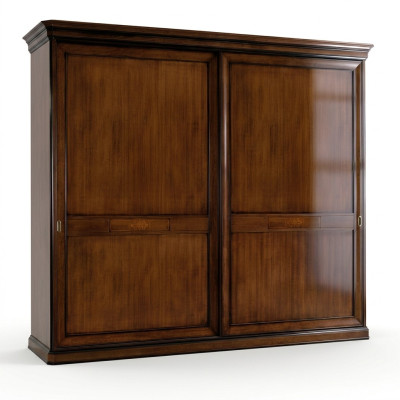 Echtholz Kleiderschrank Holzschrank Schrank Massive Schlafzimmer Möbel Italien