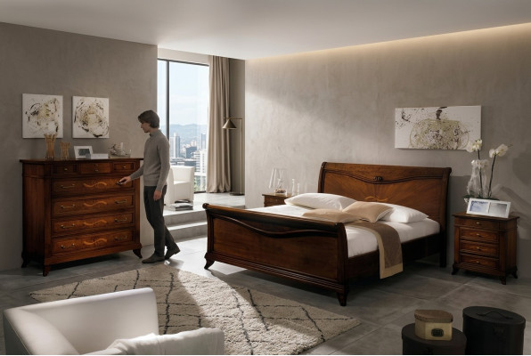 Klassisches Bett Luxus Chesterfield Leder Schlafzimmer Hotel Antik Stil Betten