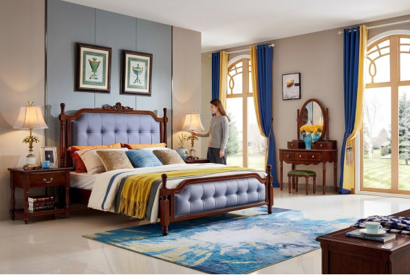 Design Schlafzimmer Komplett Set Bett Nachttische Schminktisch 5 tlg