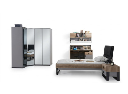 Kinderzimmer Jugendzimmer Set Bett Eckschrank Schrank Schreibtisch Möbel 4tlg