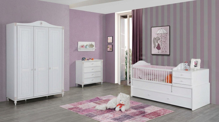 Kinderzimmer 3tlg Set Schlafzimmer Kleiderschrank Kommode Jugendzimmer Möbel 