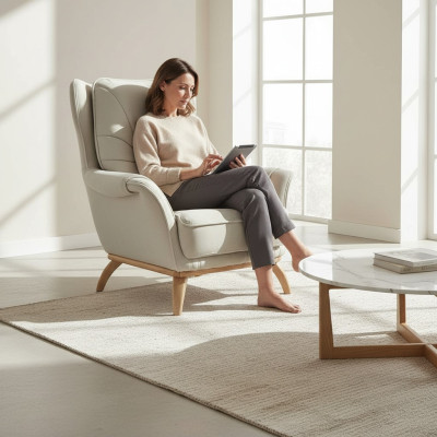 Sessel Polster Sitzer Design Couch Sessel Relax Kunstleder Lounge Wohnzimmer