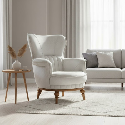 Sessel Luxus Design Textil Wohnzimmer Klassisches Stil Möbel Lounge