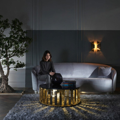 Dreisitzer Leder Sofa Couch Polster Möbel italiensche Wohnzimmer Möbel Neu