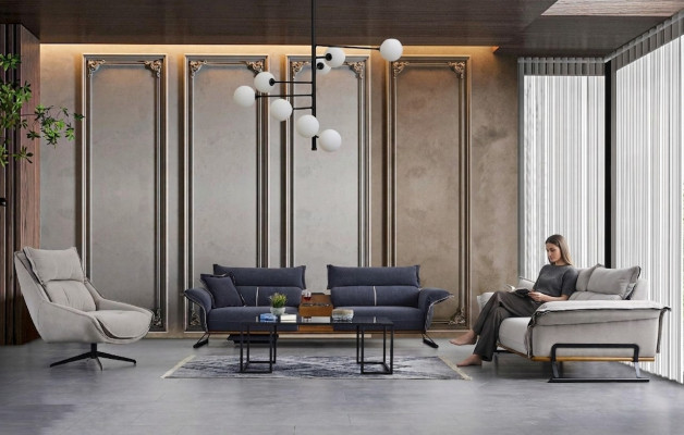 Luxus Sofagarnitur Italienische Stil Möbel Sofa Set Garnitur 3tlg