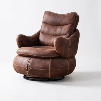 Sessel Sitz Klassisch Design Wohnzimmer Polster Einsitzer Leder Stil Möbel Luxus