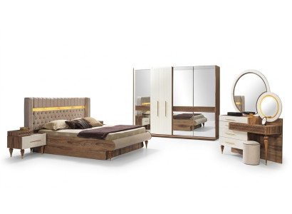 Stilvolles modernes Schlafzimmermöbel-Set im luxuriösen europäischen Design Stilvolles modernes Schlafzimmermöbel-Set im luxuriösen europäischen Design