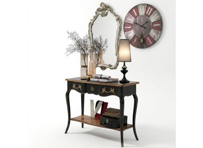 Konsolen Tisch Kommode mit Spiegel Luxus Klasse Möbel Set Stil Modern 2tlg. Neu