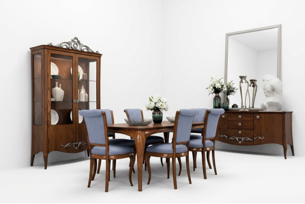 Esszimmer Set Essgruppe Tisch Tische 9 tlg Komplettset Esstisch 6 Stühle Gruppe