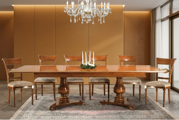 Esstisch Ausziehbar Klassischer Design Tisch Italienische Möbel Tische Holz Ess