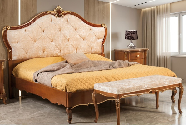 Bett Möbel Doppelbett Naturholz Schlafzimmer Möbel Design Betten Möbel Italien