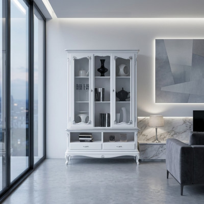 Wohnzimmer Vitrine Schrank Bücher Regal Anrichte Klassische Möbel Regale Holz