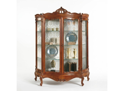 Glasschrank Vitrine Anrichte Möbel Holzschrank xxl Vitrinen Luxus Schrank Holz