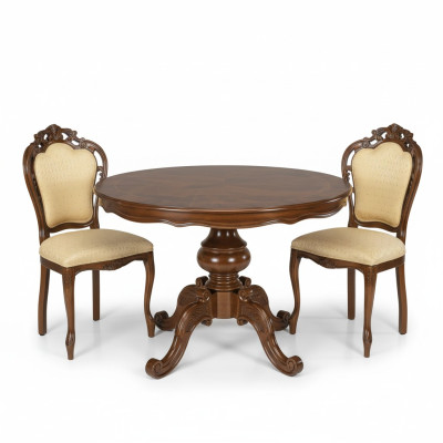 Runder Esstisch Essgruppe Esszimmer Set Garnitur Tisch mit Stühlen 3tlg. Set