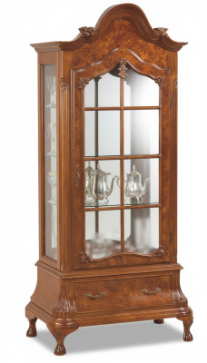 Vitrine Glasschrank braun Möbel Schränke Vitrinen Schrank Italienische Möbel neu