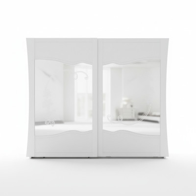 Kleiderschrank Schwebetüren Schlafzimmer Holz Schrank Schränke Holz Spiegel Neu