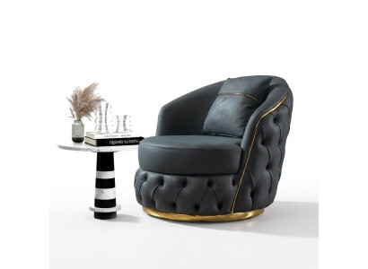 Sessel Chesterfield Sitz Barock Rokoko Design Modern Wohnzimmer Polster Thron